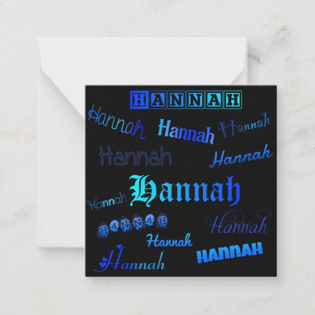 Hannah Note Card Mitteilungskarte (Vorderseite)
