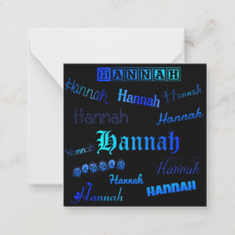 Hannah Note Card Mitteilungskarte