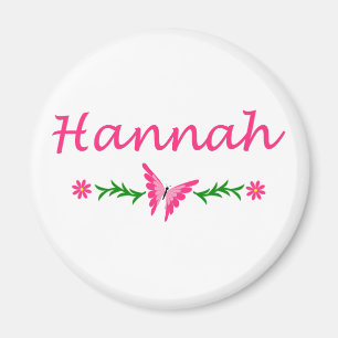 Hannah (rosa Schmetterling) Magnet