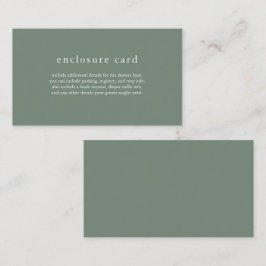 HANNAH Sage Green Boho Babyduschkarte Begleitkarte