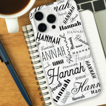 Hannah Schwarz-weiß Case-Mate iPhone Case