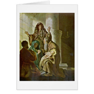 Hannah und Simeon in Temple bei Rembrandt Van Rijn
