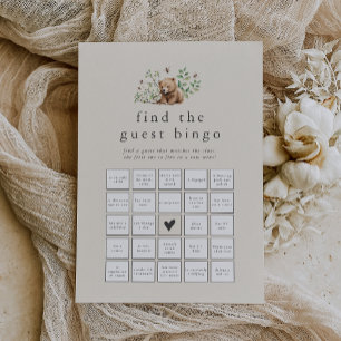 HANNAH Vintager Bär Finden Sie die Gast Bingo Game Einladung