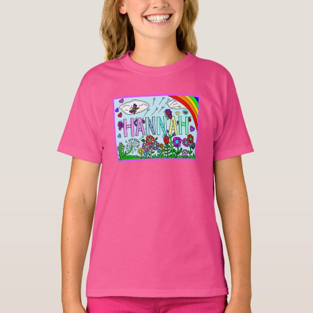 Hannah Whimsical Blume, Rainbow T-S T-Shirt (Vorderseite)