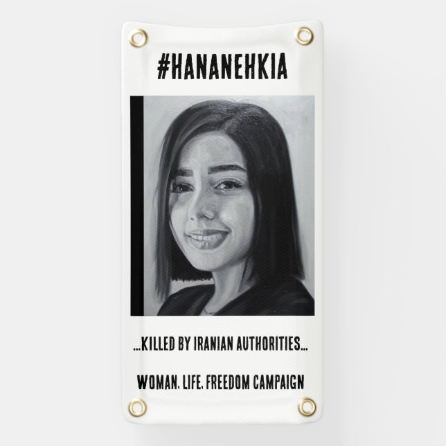 #Hannanehkia, Woman, Life, Freedom Kampagne Banner (Vertikal)