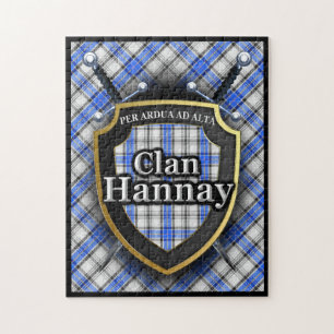 Hannay Clan Tartan Schwerter und Shield Puzzle