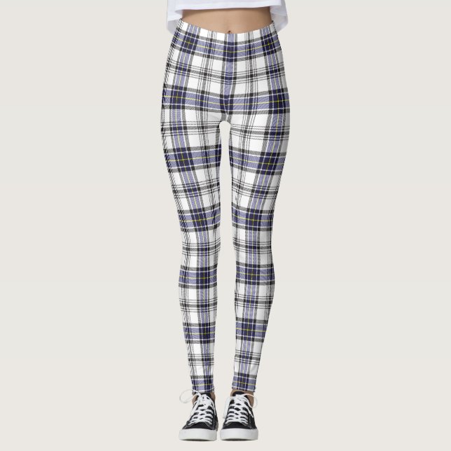 Hannay Tartan Kariertes blaues Muster Leggings (Vorderseite)