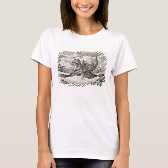 Hannibal (247-c.183 BC) and his war elephants cros T-Shirt (Vorderseite)