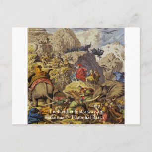 Hannibal Barca & Armee & Zitat Geschenke & Karten