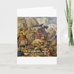 Hannibal Barca & Army & Quote Gifts & Cards Karte