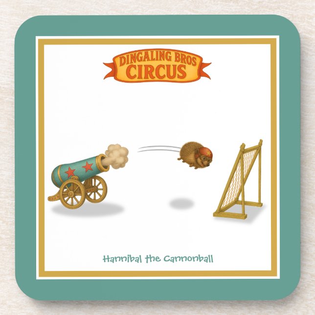 Hannibal der Kanonenkugel Getränkeuntersetzer (Vorderseite)