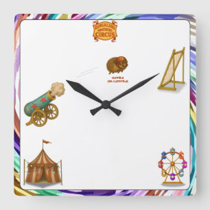 Hannibal die Kanonenkugel Quadratische Wanduhr