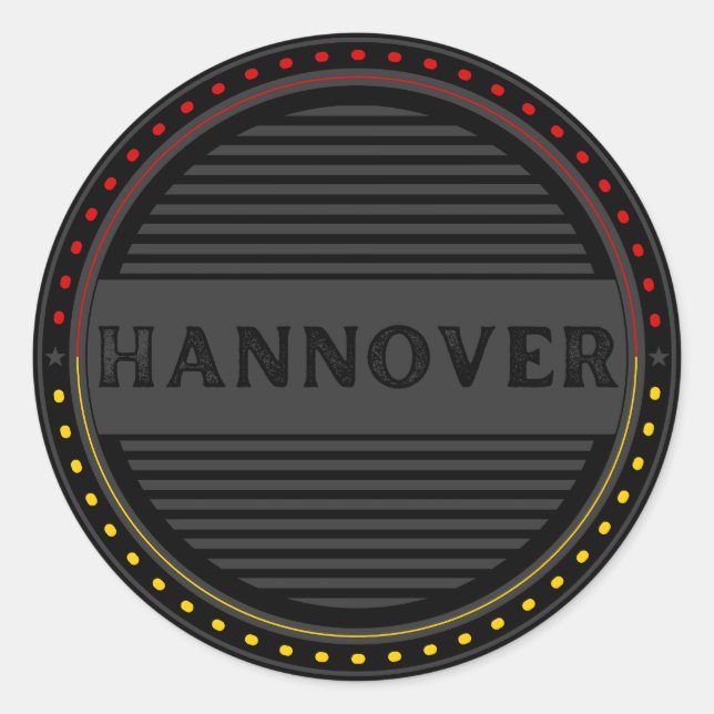 Hannover City Pride Emblem – Deutsche Identität Runder Aufkleber (Vorderseite)