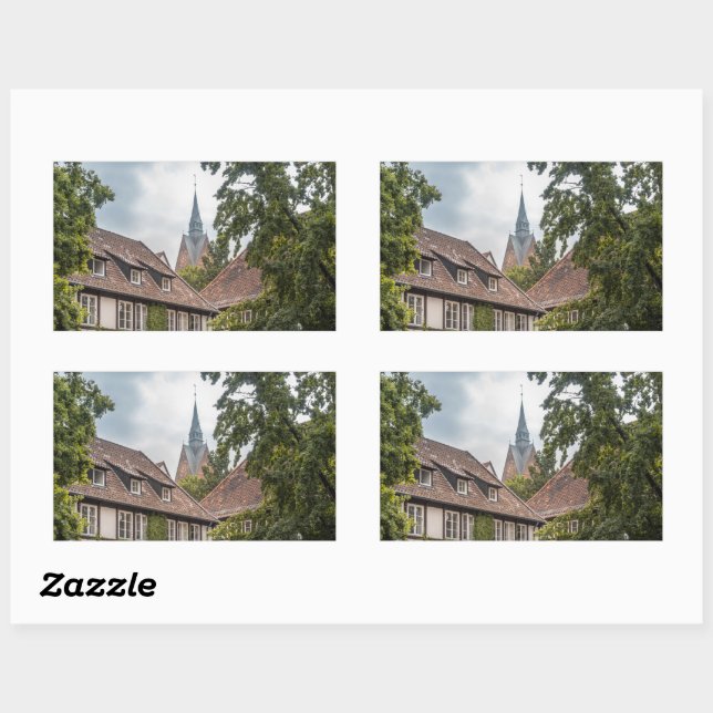 Hannover Deutschland Rechteckiger Aufkleber (Blatt)