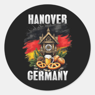 Hannover Deutschland Souvenir German Flag Travel Runder Aufkleber
