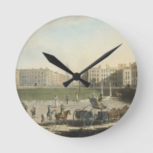 Hannover quadrieren, graviert durch Robert Pollard Runde Wanduhr