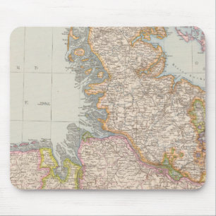 Hannover, Schleswig Holstein, Norddeutsche Karte Mousepad