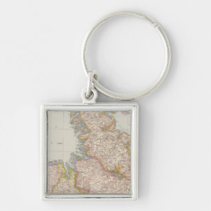 Hannover, Schleswig Holstein, Norddeutsche Karte Schlüsselanhänger