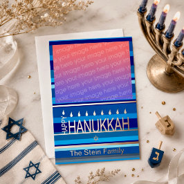Hannukah-Fotokarte Folien Feiertagskarte