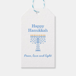 Hannukah gift tag - Happy Hanukkah Geschenkanhänger
