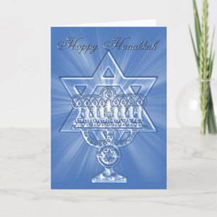 Hannukah-Karte mit Stern und Kerzen Feiertagskarte
