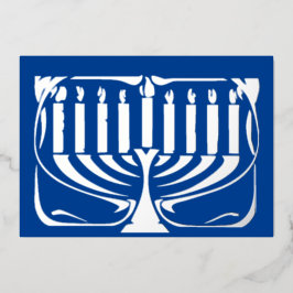 Hannukah menorah folien feiertagskarte