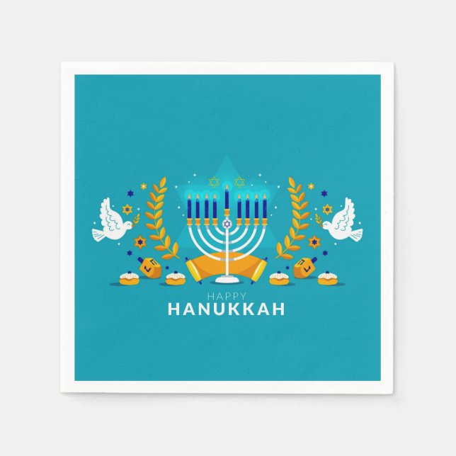 Hannukah menorah serviette (Vorderseite)
