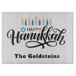 Hannukah Menorah Tropfen Board Candle Tischset Schneidebrett