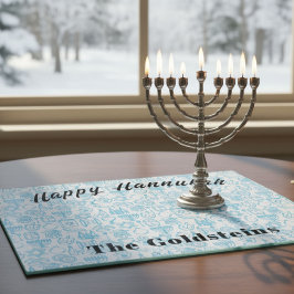 Hannukah Menorah Tropfen Board Candle Tischset Schneidebrett