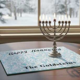 Hannukah Menorah Tropfen Board Candle Tischset Schneidebrett