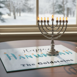 Hannukah Menorah Tropfen Board Candle Tischset Schneidebrett