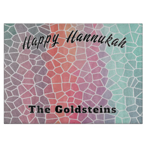 Hannukah Menorah Tropfen Board Candle Tischset Schneidebrett