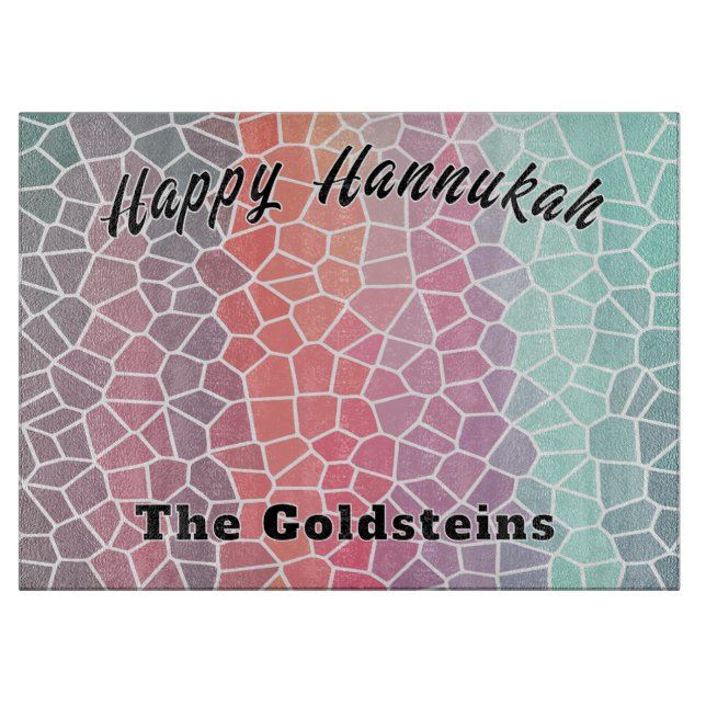 Hannukah Menorah Tropfen Board Candle Tischset Schneidebrett (Vorderseite)