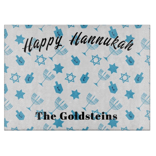 Hannukah Menorah Tropfen Board Candle Tischset Schneidebrett (Vorderseite)