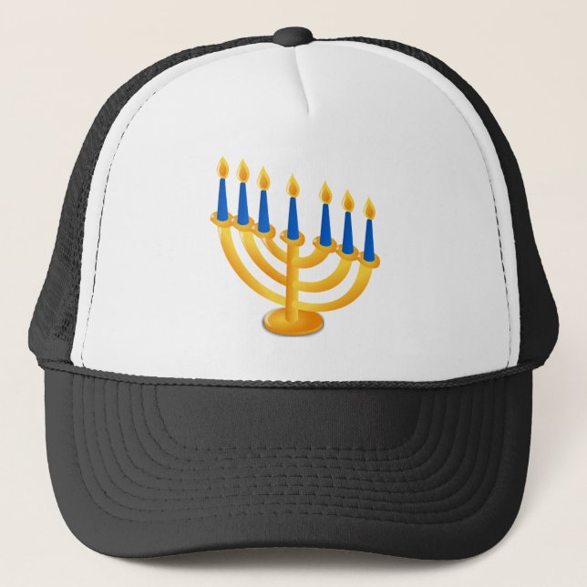Hannukah Menorah Truckerkappe (Vorderseite)