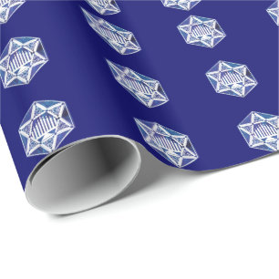 Hannukah Menorah und Star Geschenkpapier