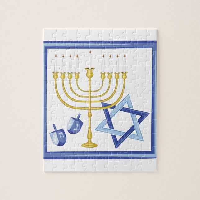 Hannukah Symbole Puzzle (Vertikal)