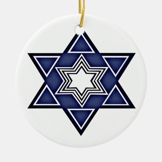 Hannukkah Star von David Keramikornament (Vorne)