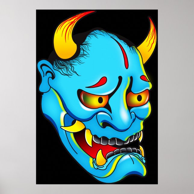 Hannya Demon Mask Poster (Vorne)