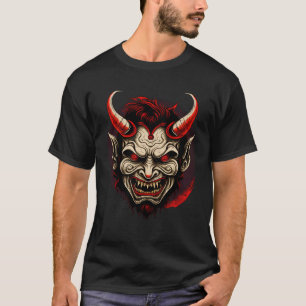 Hannya Horror  Mythische Kreaturen Japanischer Oni T-Shirt