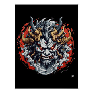Hannya japanese Maske Poster
