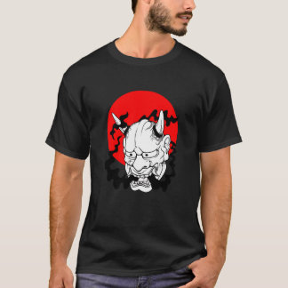 Hannya japanische Yokai-Oger-Maske Oni Harajuku Ar T-Shirt