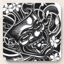 Hannya Mask Tattoo Design Getränkeuntersetzer
