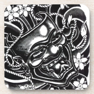 Hannya Mask Tattoo Design Getränkeuntersetzer