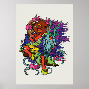 Hannya Wrestler Leinwand Poster