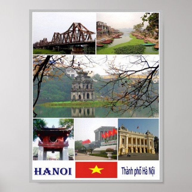 Hanoi - Mosaik - Vietnam - Poster (Vorne)