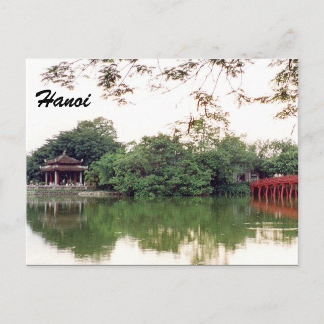 Hanoi Seeblick Postkarte (Vorderseite)