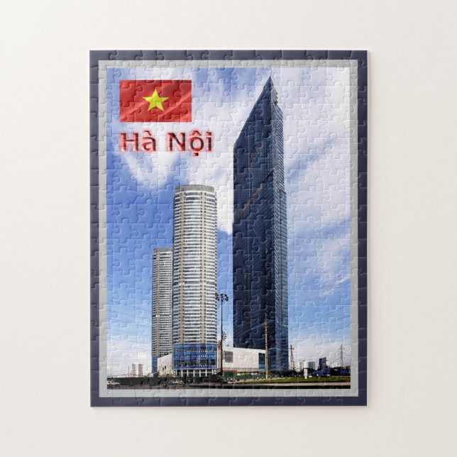 Hanoi - Sehenswürdigkeit Tower - Vietnam - Puzzle (Vertikal)