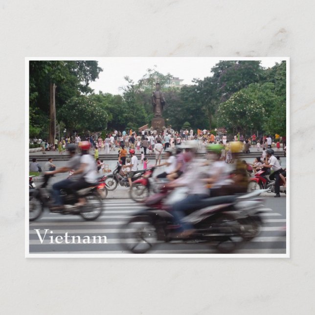 Hanoi-Stoßzeit Postkarte (Vorderseite)