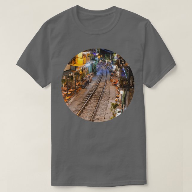 Hanoi Train Street Vietnam T-Shirt (Design vorne)